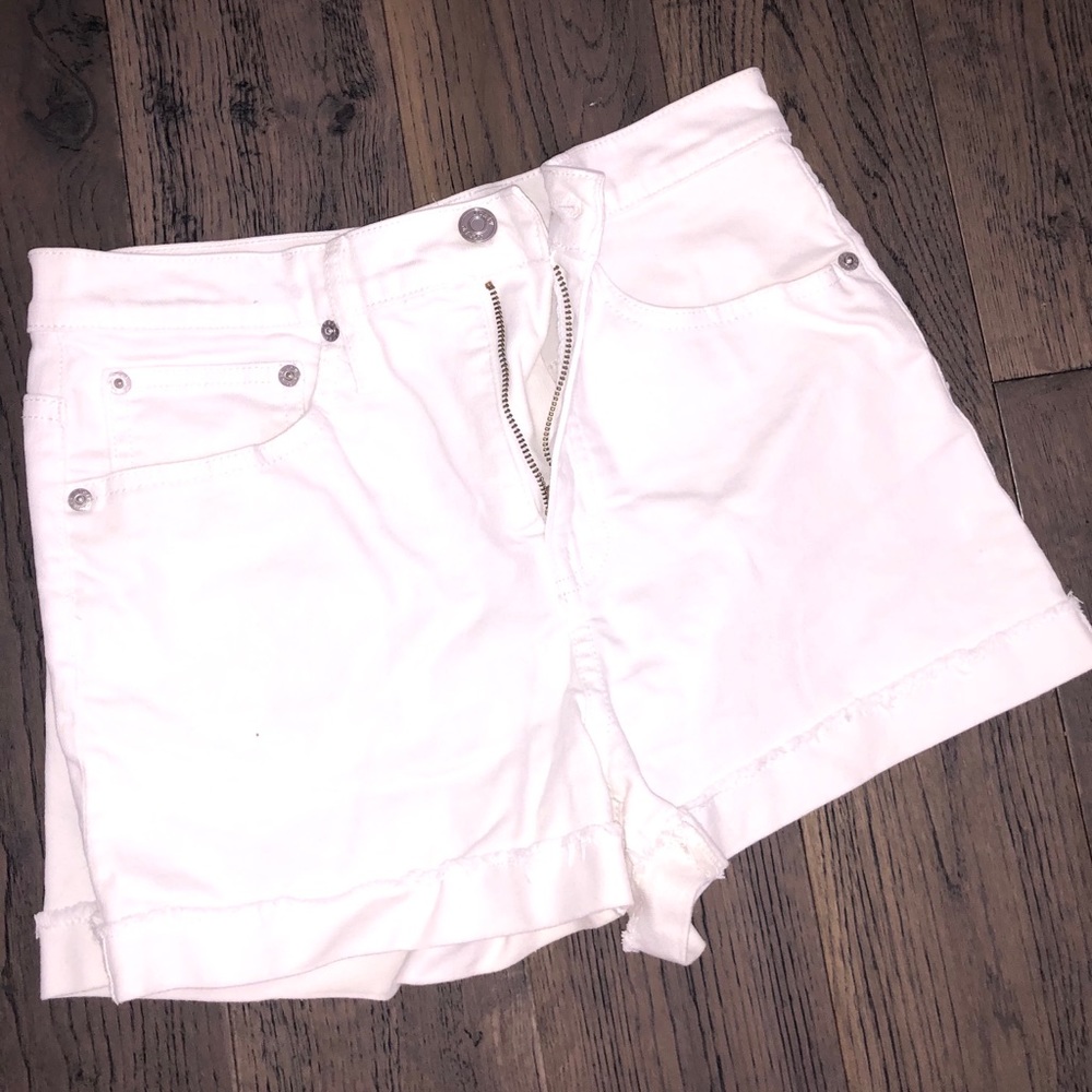 J crew white denim shorts